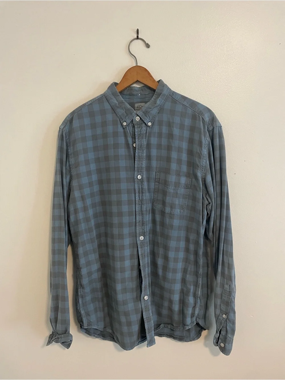 J. Crew Slate Blue Plaid Button-Down Shirt